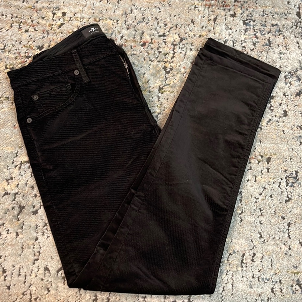 7 for All Mankind Black Corduroy Jeans